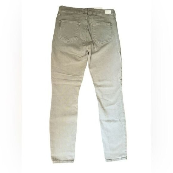 Paige Jeans Womens 26 Green Vintage Faded Gravel Denim Verdugo Mid Rise Ankle - Picture 5 of 12